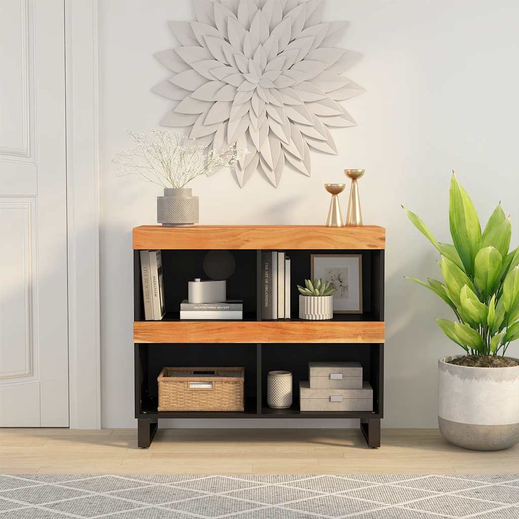 Bijzetkast 85x33x75 cm massief acaciahout is nu te koop bij PeponiXL, paradijselijk wonen!
