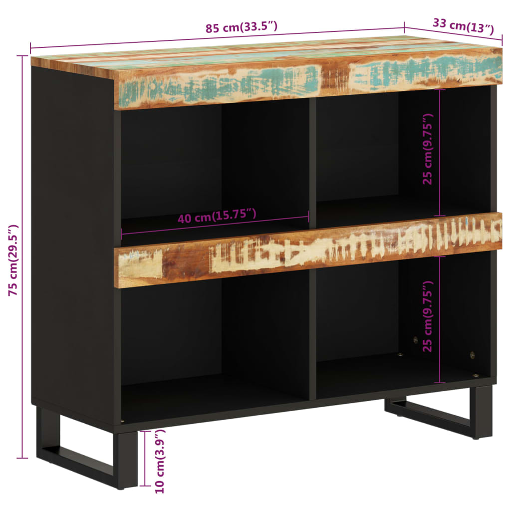 Bijzetkast 85x33x75 cm massief gerecycled hout is nu te koop bij PeponiXL, paradijselijk wonen!