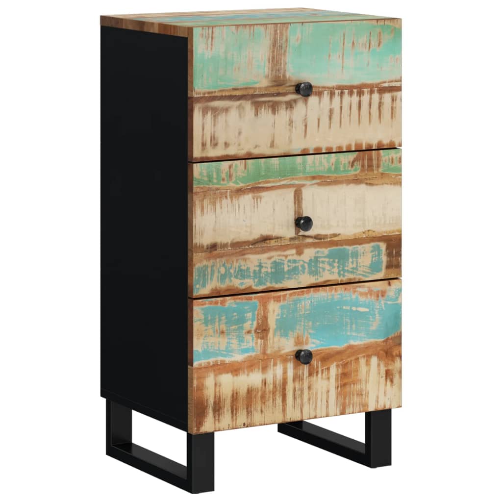 Dressoir met 3 lades 40x33,5x75 cm massief gerecycled hout is nu te koop bij PeponiXL, paradijselijk wonen!