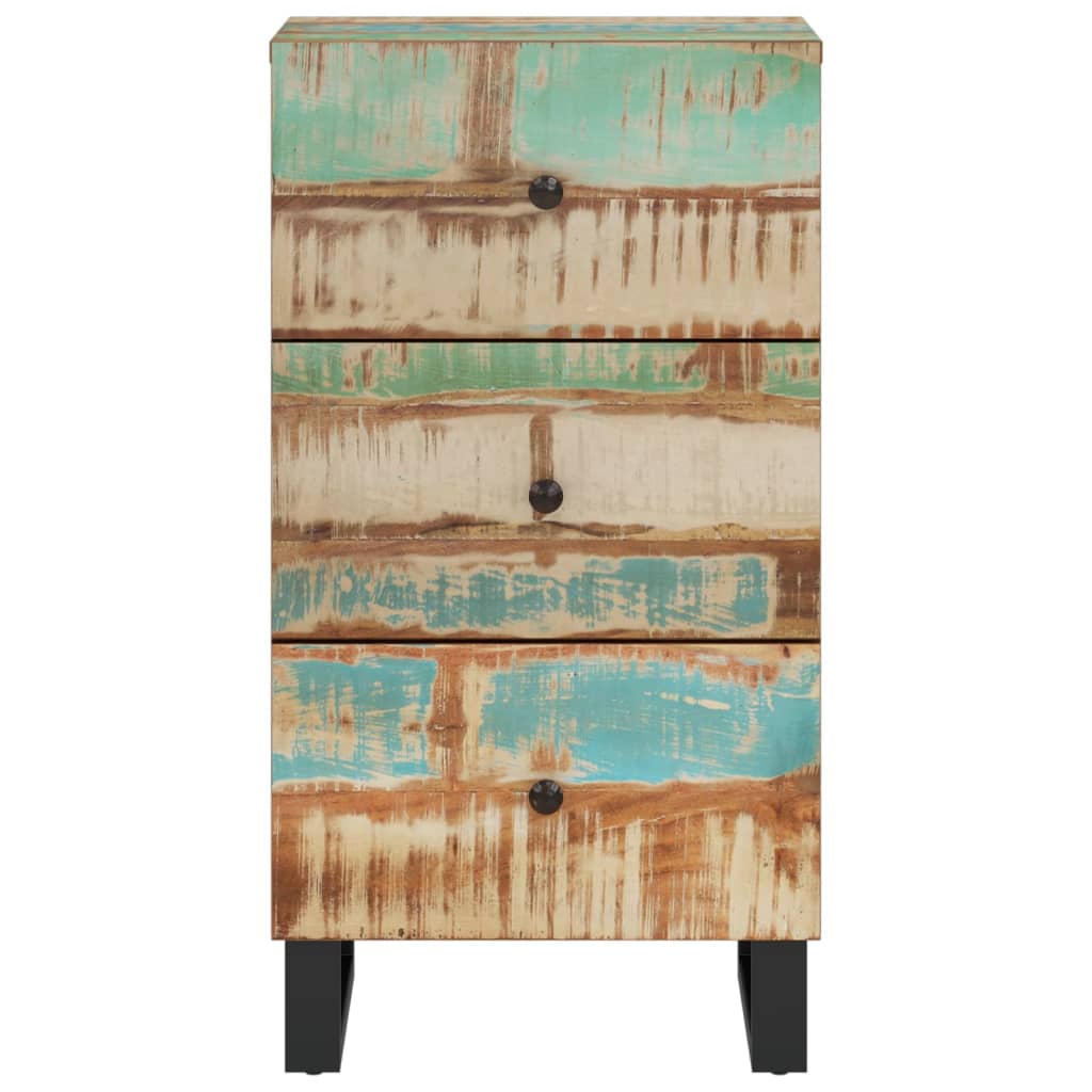 Dressoir met 3 lades 40x33,5x75 cm massief gerecycled hout is nu te koop bij PeponiXL, paradijselijk wonen!