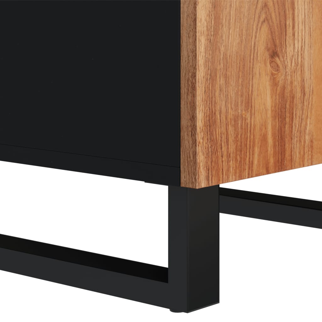 Dressoir met deur 40x31x75 cm massief acaciahout is nu te koop bij PeponiXL, paradijselijk wonen!