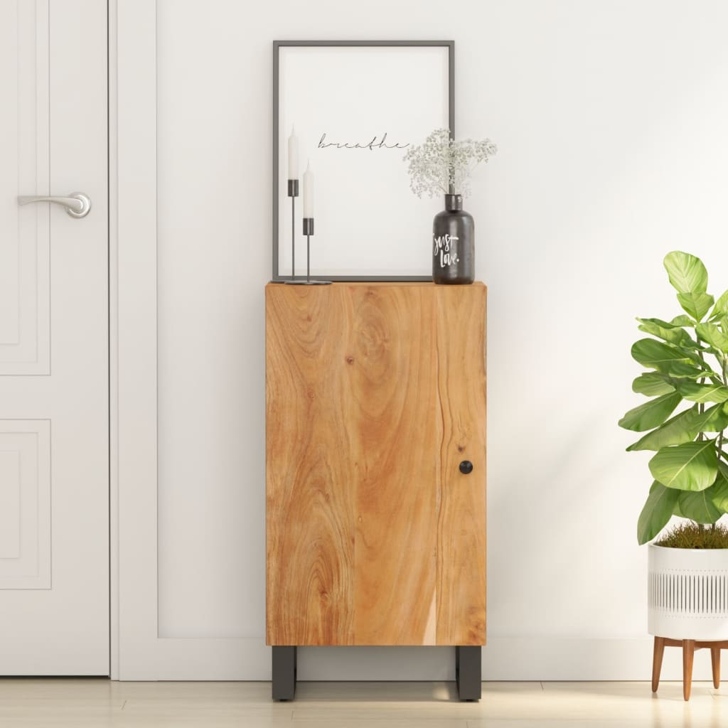 Dressoir met deur 40x31x75 cm massief acaciahout is nu te koop bij PeponiXL, paradijselijk wonen!
