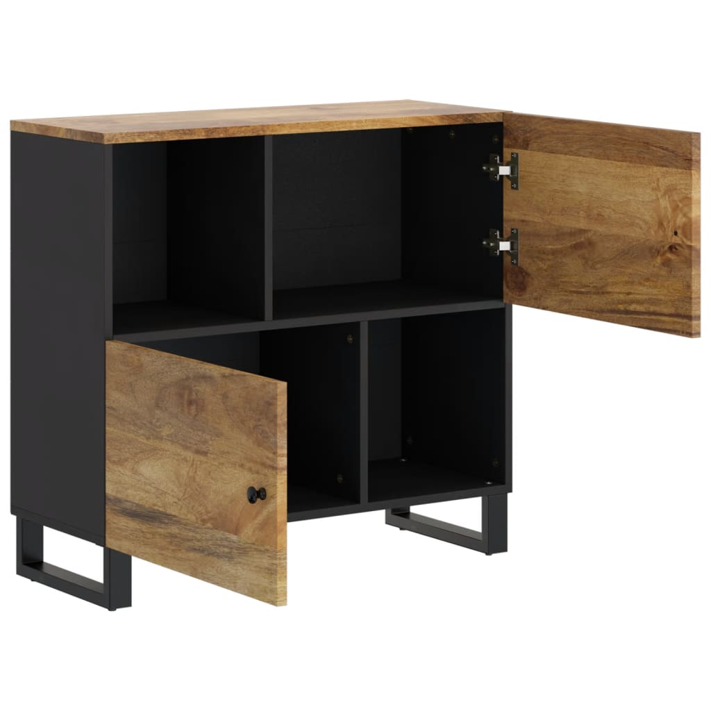 Dressoir met 2 deuren 80x33x75 cm massief mangohout is nu te koop bij PeponiXL, paradijselijk wonen!