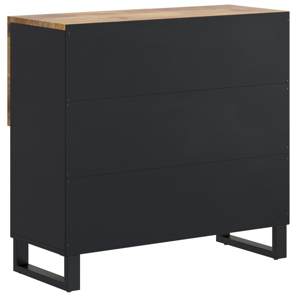Dressoir met 2 deuren 80x33x75 cm massief mangohout is nu te koop bij PeponiXL, paradijselijk wonen!