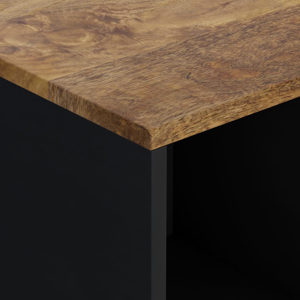 Dressoir met 2 deuren 80x33x75 cm massief mangohout is nu te koop bij PeponiXL, paradijselijk wonen!