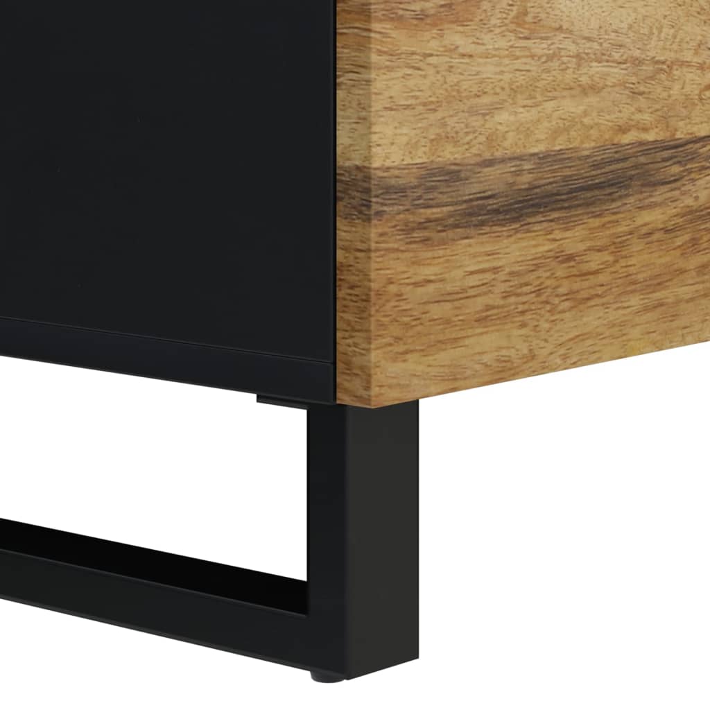 Dressoir met 2 deuren 80x33x75 cm massief mangohout is nu te koop bij PeponiXL, paradijselijk wonen!
