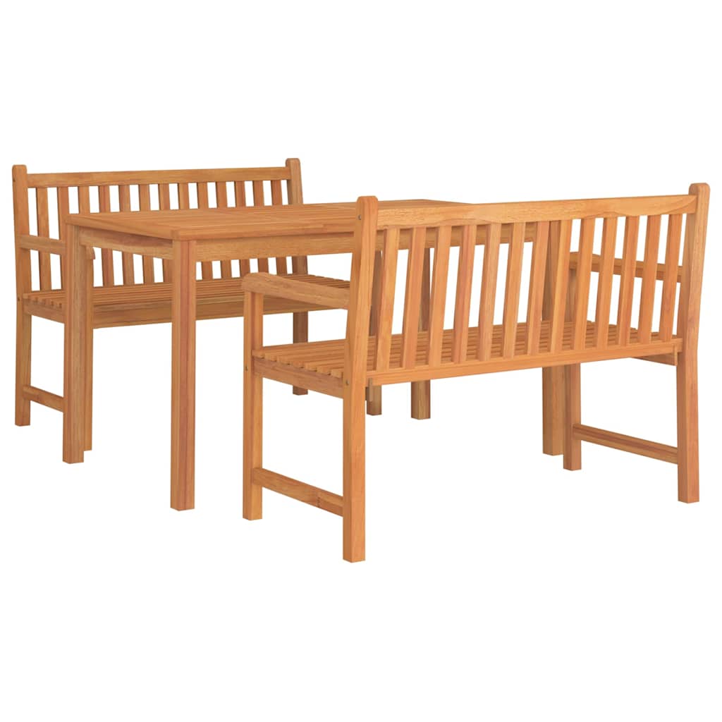 3-delige Tuinset massief teakhout is nu te koop bij PeponiXL, paradijselijk wonen!
