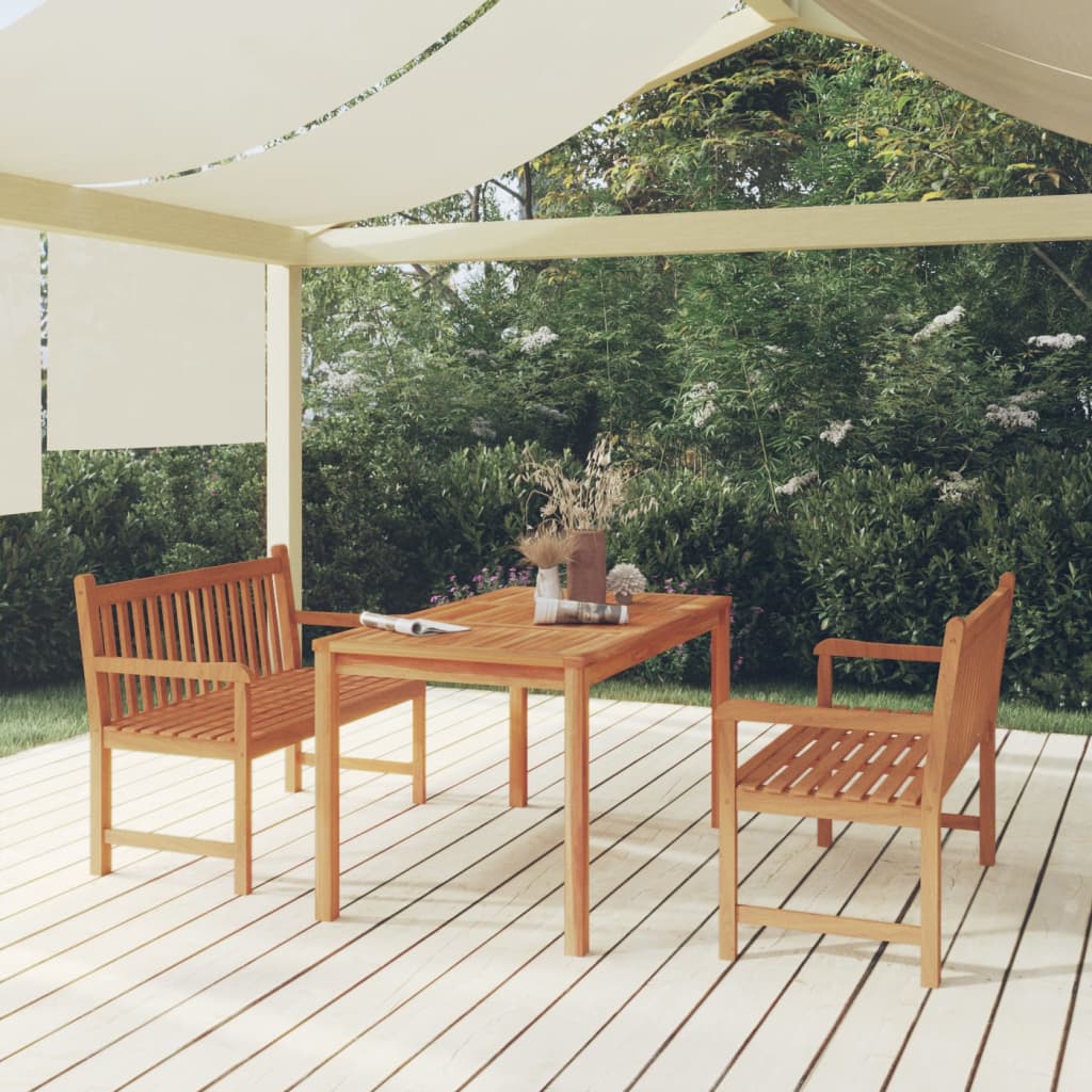 3-delige Tuinset massief teakhout is nu te koop bij PeponiXL, paradijselijk wonen!