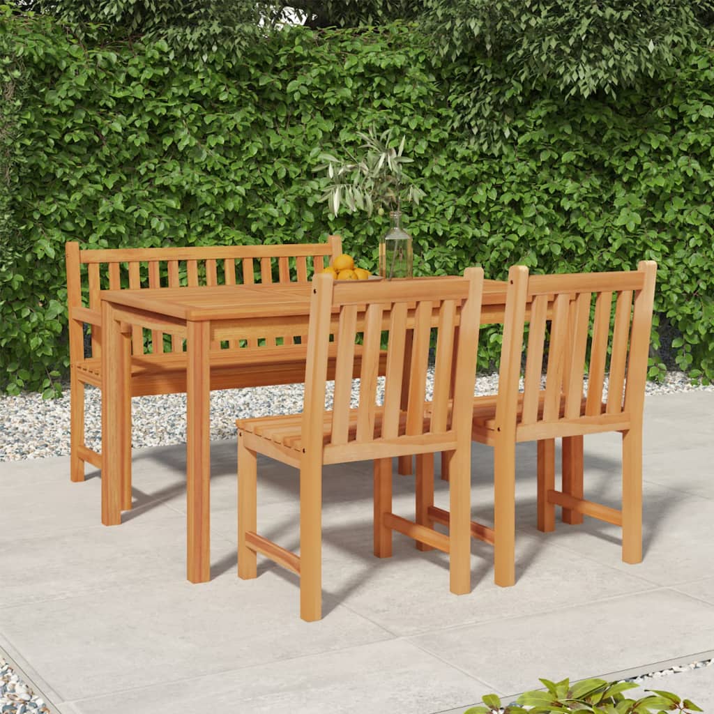 4-delige Tuinset massief teakhout is nu te koop bij PeponiXL, paradijselijk wonen!
