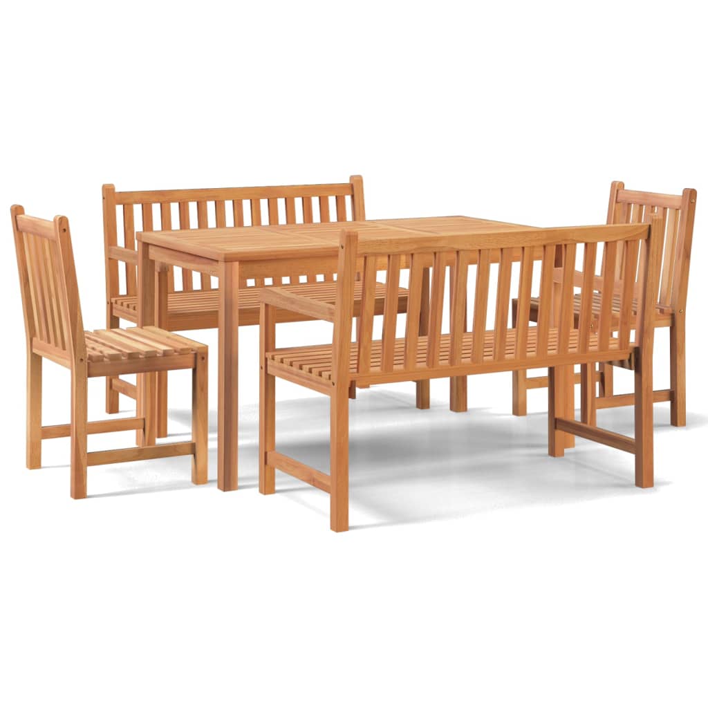 5-delige Tuinset massief teakhout is nu te koop bij PeponiXL, paradijselijk wonen!