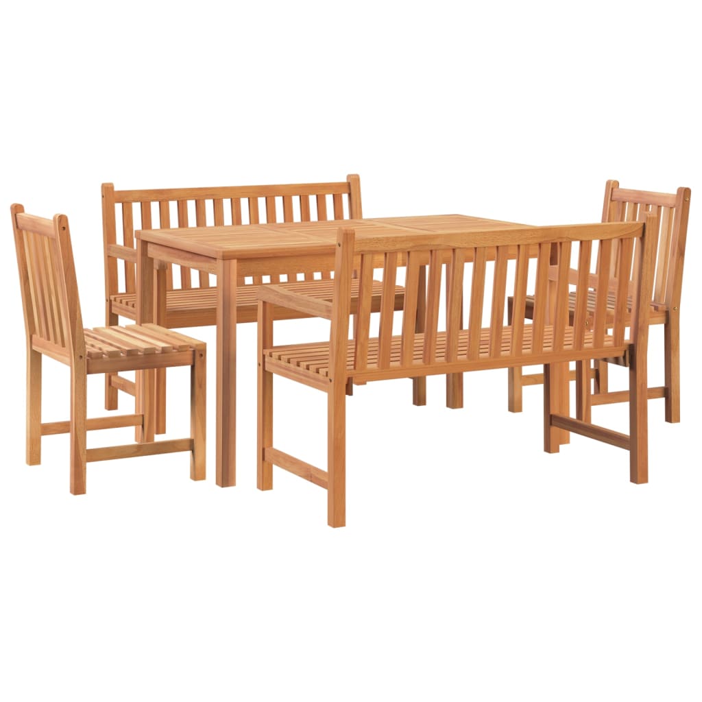 5-delige Tuinset massief teakhout is nu te koop bij PeponiXL, paradijselijk wonen!