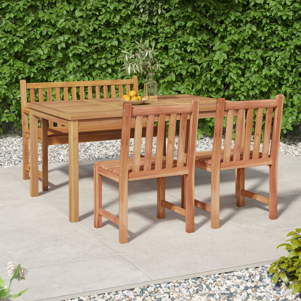 4-delige Tuinset massief teakhout is nu te koop bij PeponiXL, paradijselijk wonen!