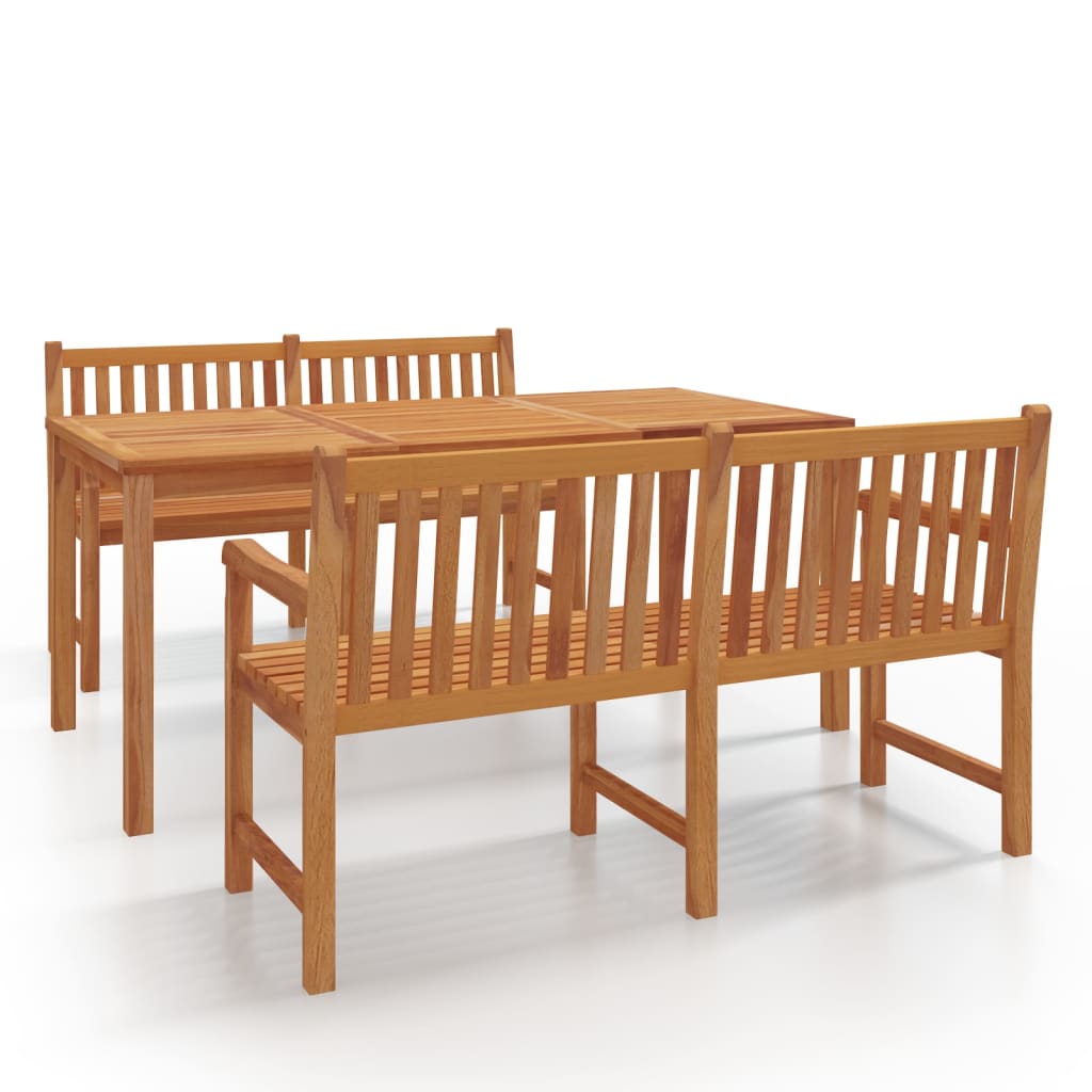 3-delige Tuinset massief teakhout is nu te koop bij PeponiXL, paradijselijk wonen!