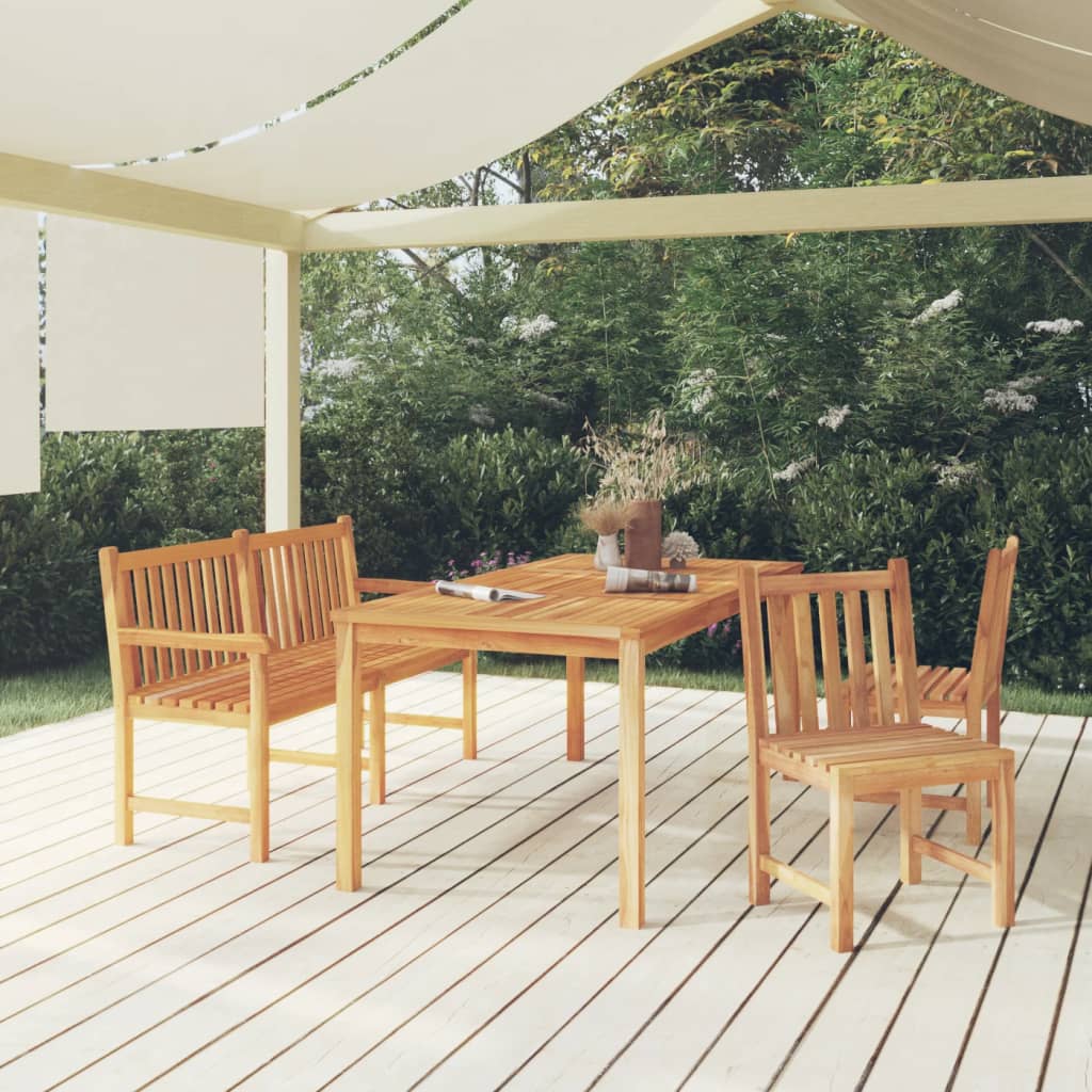 4-delige Tuinset massief teakhout is nu te koop bij PeponiXL, paradijselijk wonen!