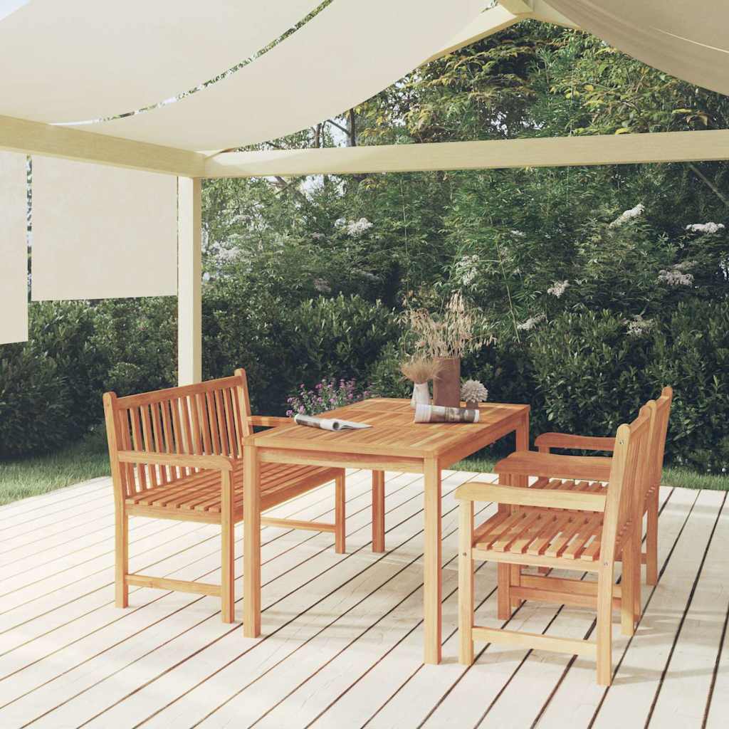 4-delige Tuinset massief teakhout is nu te koop bij PeponiXL, paradijselijk wonen!