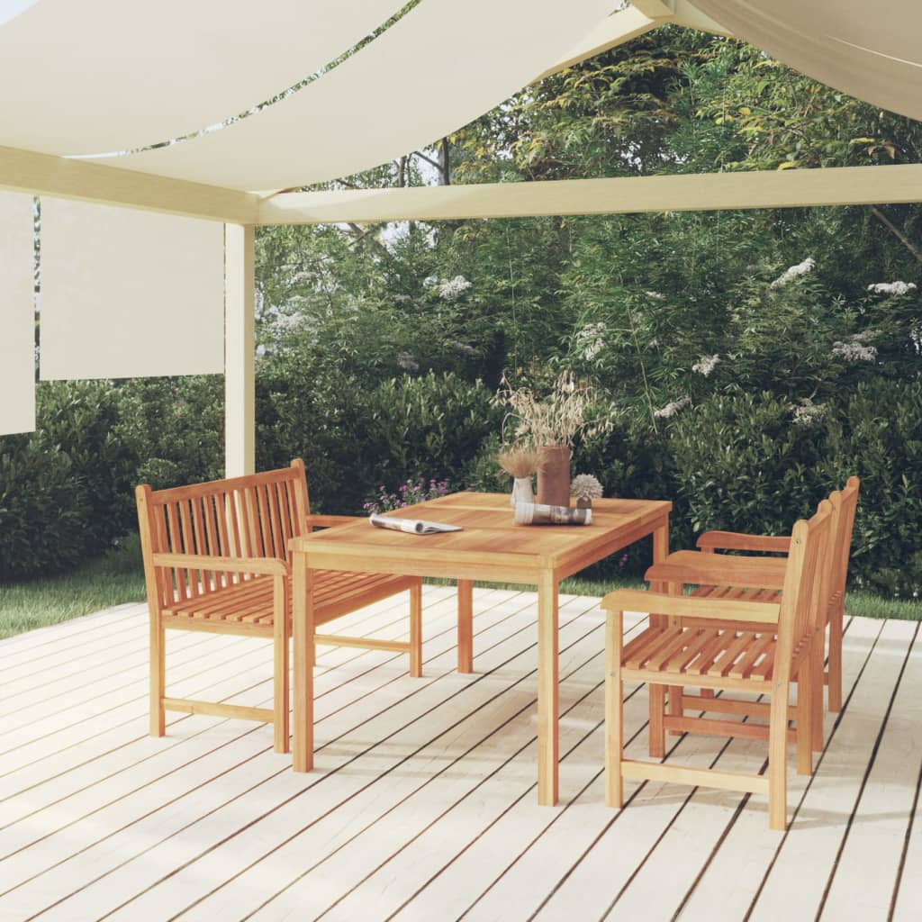 4-delige Tuinset massief teakhout is nu te koop bij PeponiXL, paradijselijk wonen!