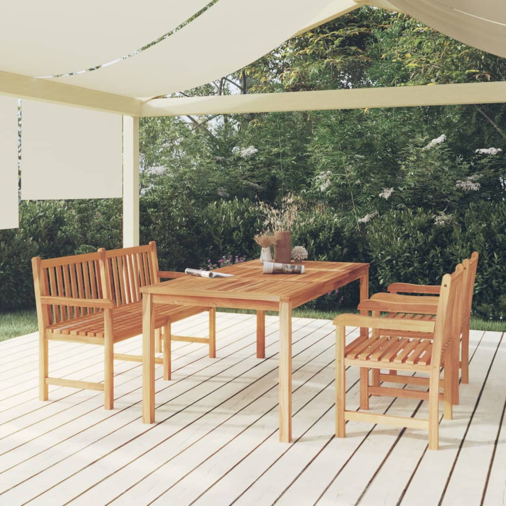 4-delige Tuinset massief teakhout is nu te koop bij PeponiXL, paradijselijk wonen!
