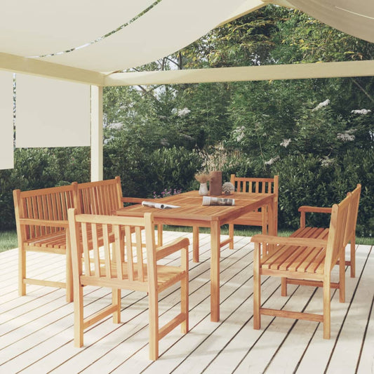 5-delige Tuinset massief teakhout is nu te koop bij PeponiXL, paradijselijk wonen!