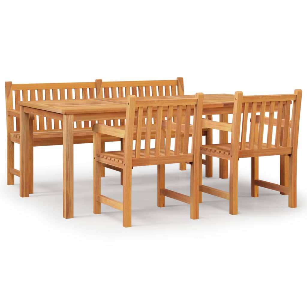 4-delige Tuinset massief teakhout is nu te koop bij PeponiXL, paradijselijk wonen!