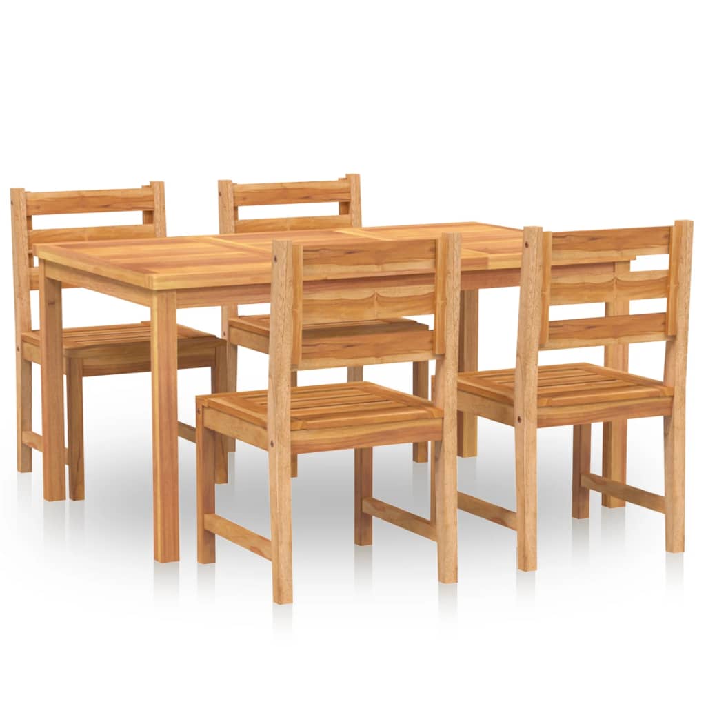 5-delige Tuinset massief teakhout is nu te koop bij PeponiXL, paradijselijk wonen!