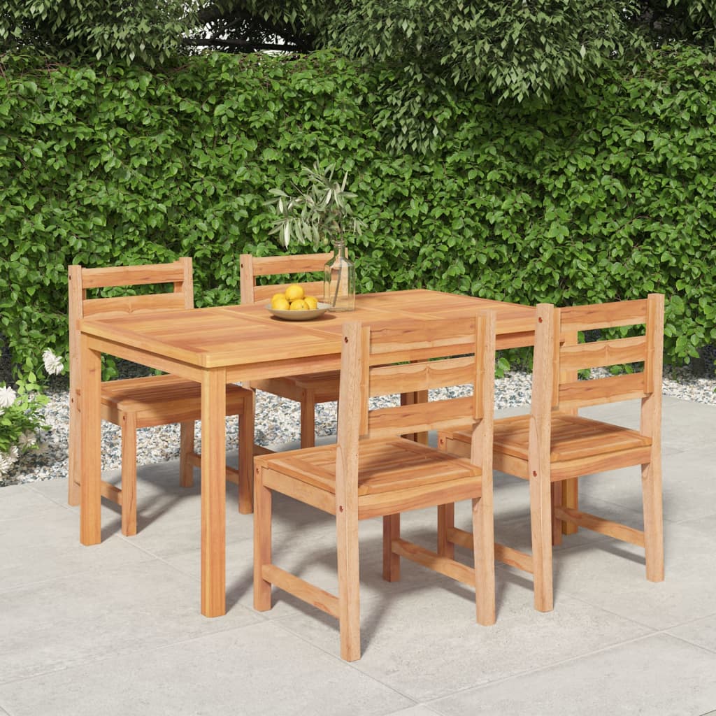 5-delige Tuinset massief teakhout is nu te koop bij PeponiXL, paradijselijk wonen!
