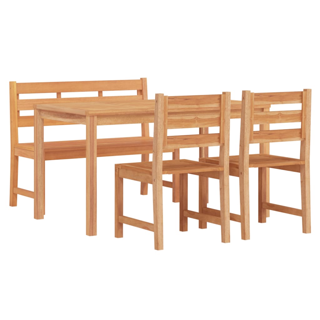 4-delige Tuinset massief teakhout is nu te koop bij PeponiXL, paradijselijk wonen!