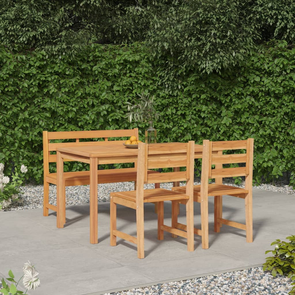 4-delige Tuinset massief teakhout is nu te koop bij PeponiXL, paradijselijk wonen!