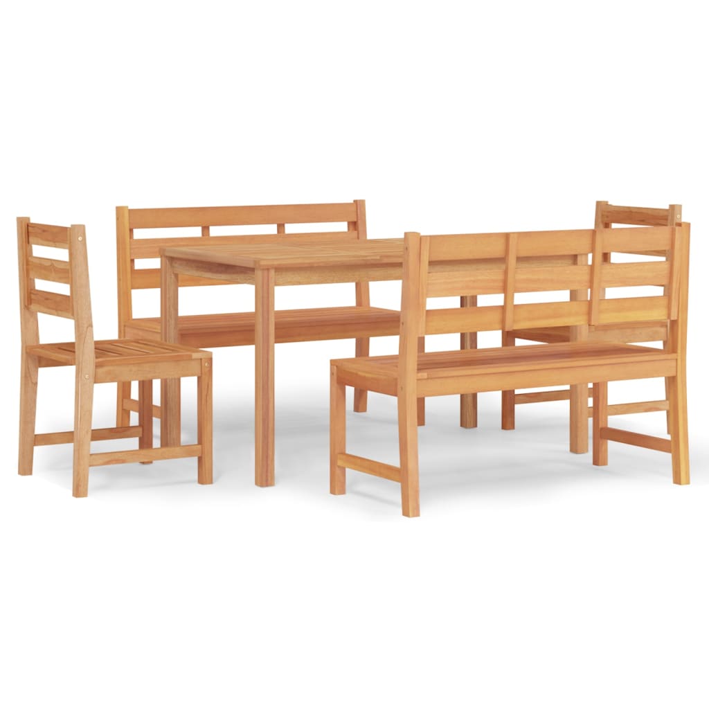 5-delige Tuinset massief teakhout is nu te koop bij PeponiXL, paradijselijk wonen!