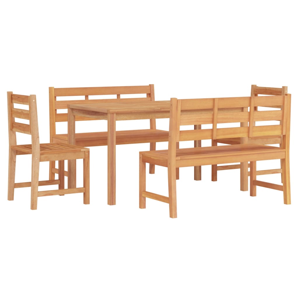 5-delige Tuinset massief teakhout is nu te koop bij PeponiXL, paradijselijk wonen!
