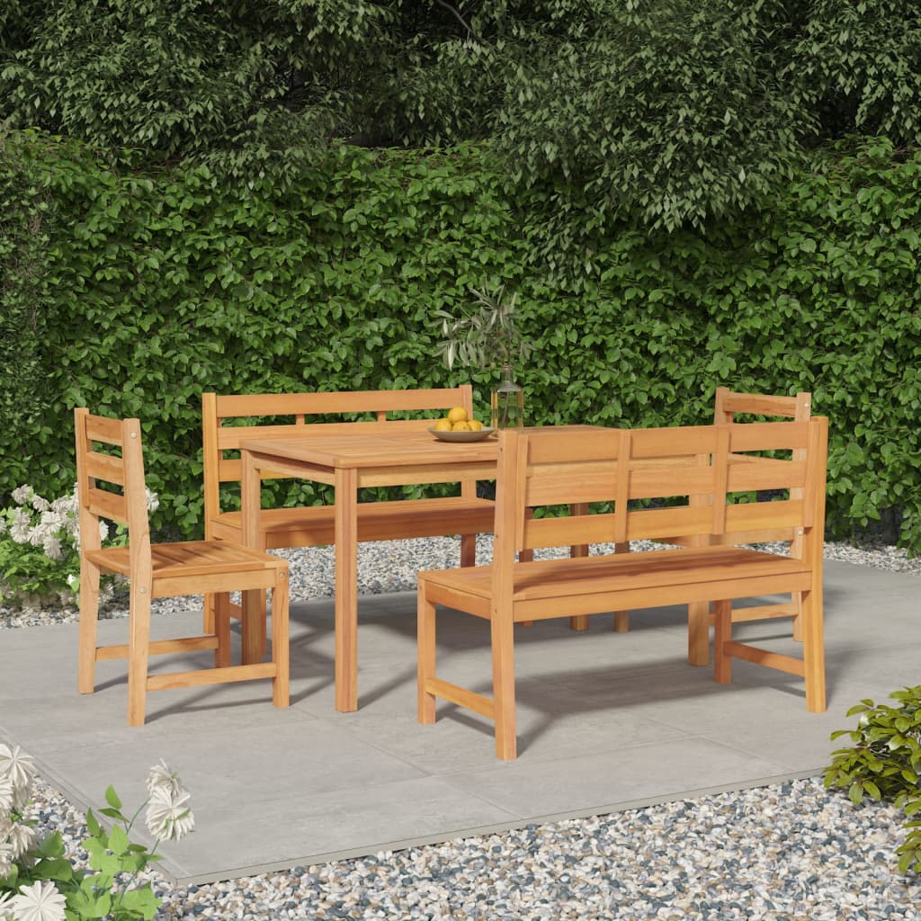 5-delige Tuinset massief teakhout is nu te koop bij PeponiXL, paradijselijk wonen!