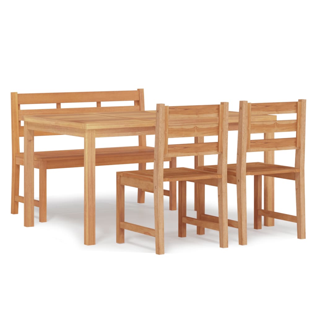 4-delige Tuinset massief teakhout is nu te koop bij PeponiXL, paradijselijk wonen!