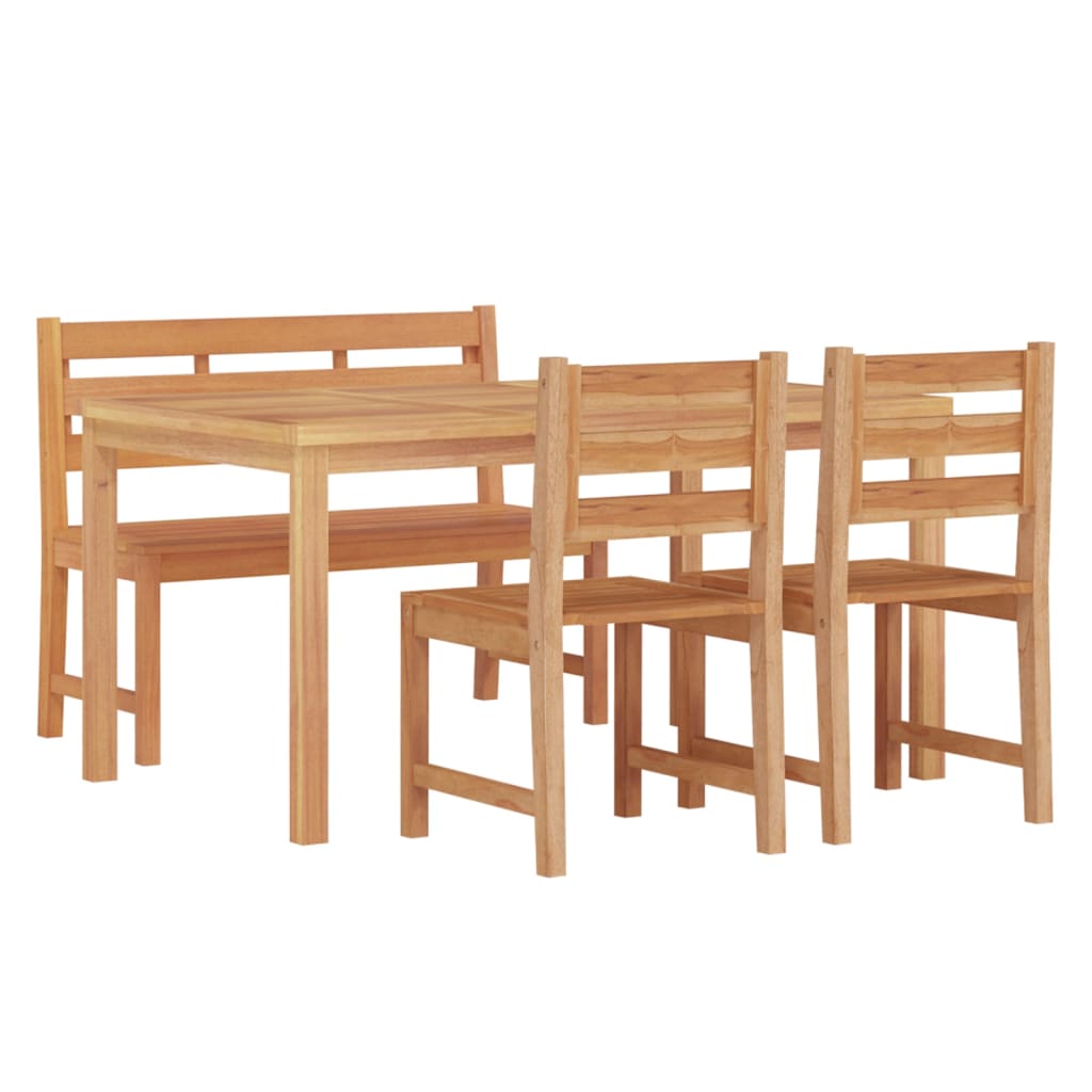 4-delige Tuinset massief teakhout is nu te koop bij PeponiXL, paradijselijk wonen!