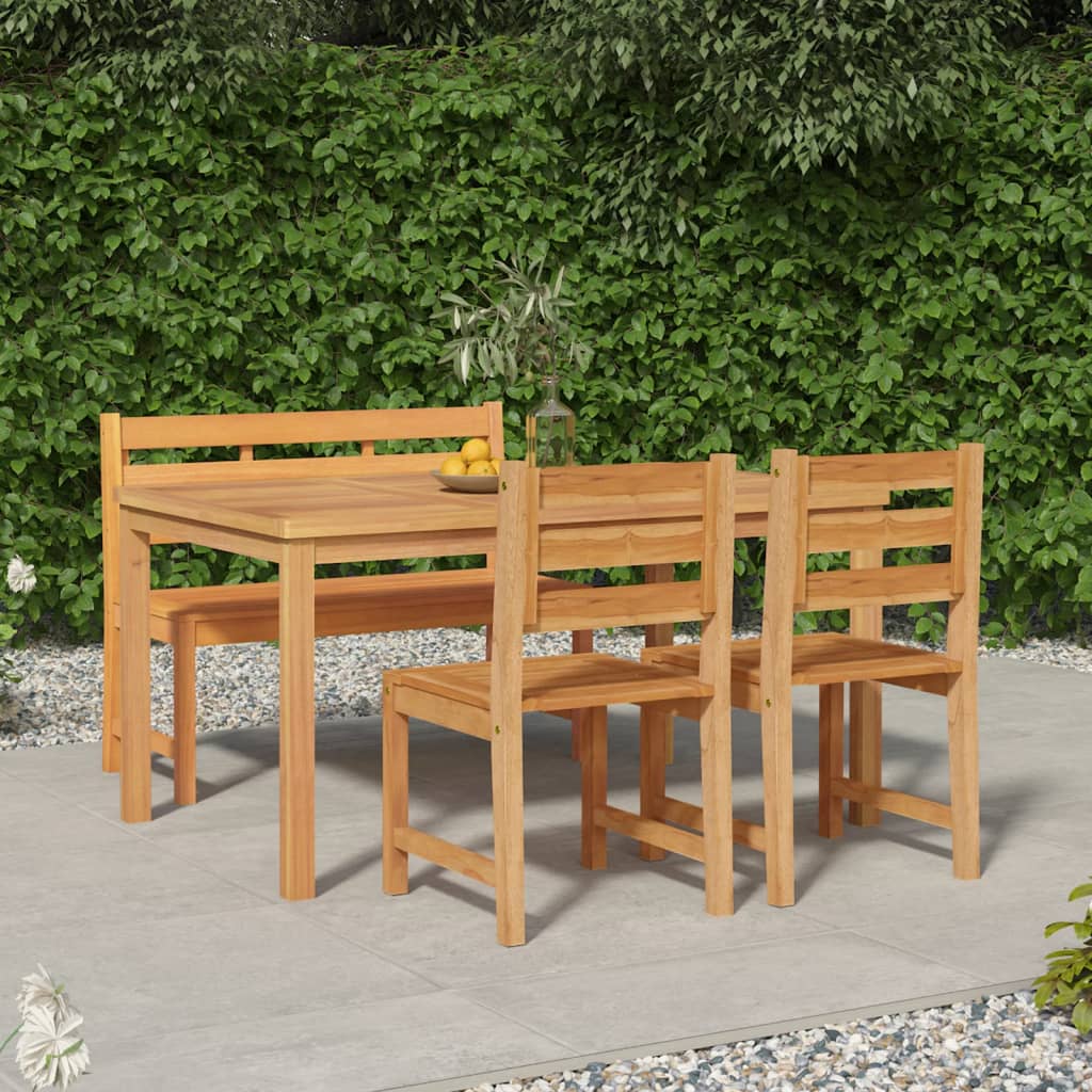 4-delige Tuinset massief teakhout is nu te koop bij PeponiXL, paradijselijk wonen!