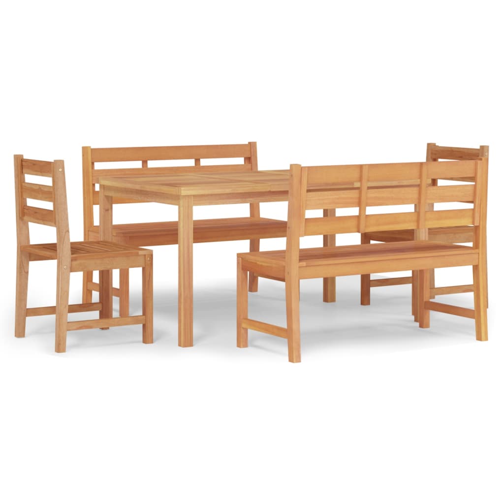 5-delige Tuinset massief teakhout is nu te koop bij PeponiXL, paradijselijk wonen!