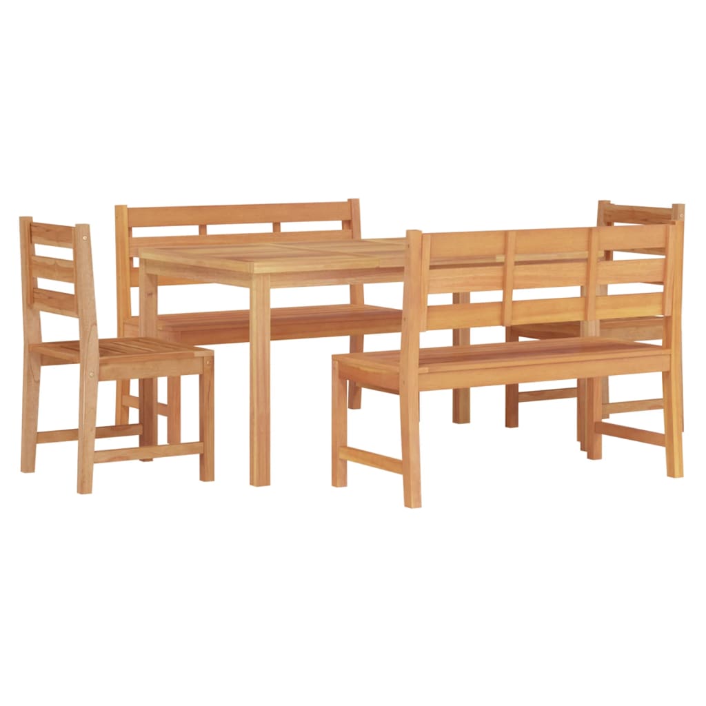 5-delige Tuinset massief teakhout is nu te koop bij PeponiXL, paradijselijk wonen!