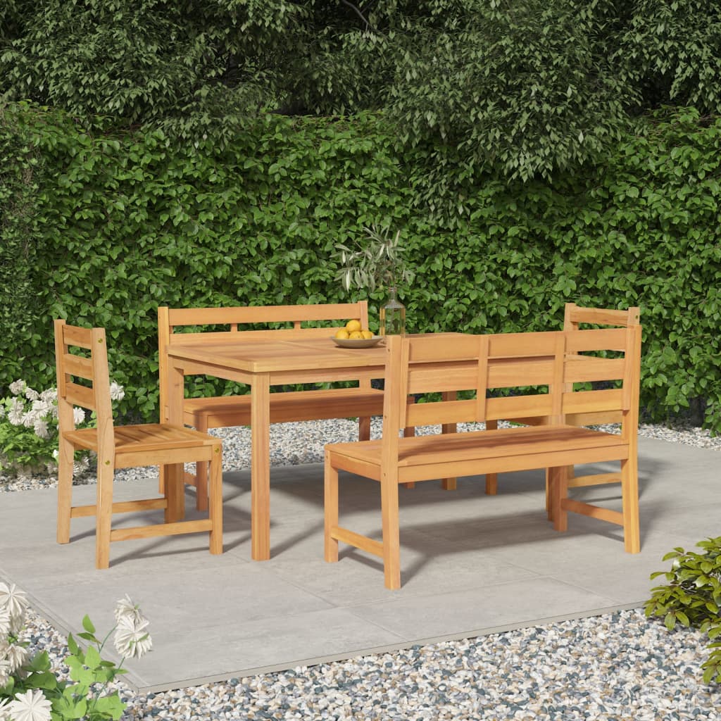 5-delige Tuinset massief teakhout is nu te koop bij PeponiXL, paradijselijk wonen!