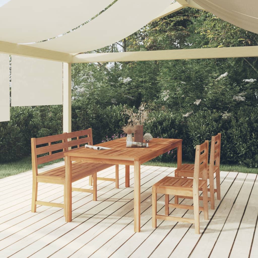 4-delige Tuinset massief teakhout is nu te koop bij PeponiXL, paradijselijk wonen!