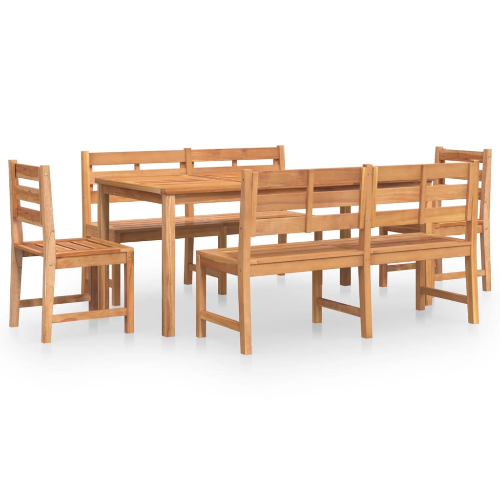 5-delige Tuinset massief teakhout is nu te koop bij PeponiXL, paradijselijk wonen!