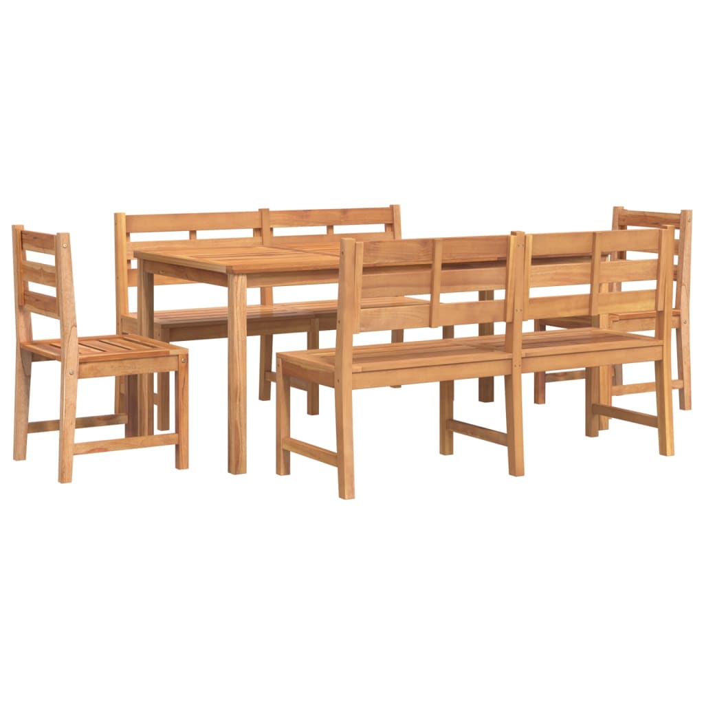5-delige Tuinset massief teakhout is nu te koop bij PeponiXL, paradijselijk wonen!