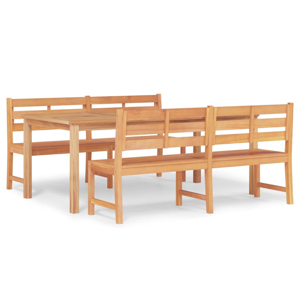 3-delige Tuinset massief teakhout is nu te koop bij PeponiXL, paradijselijk wonen!