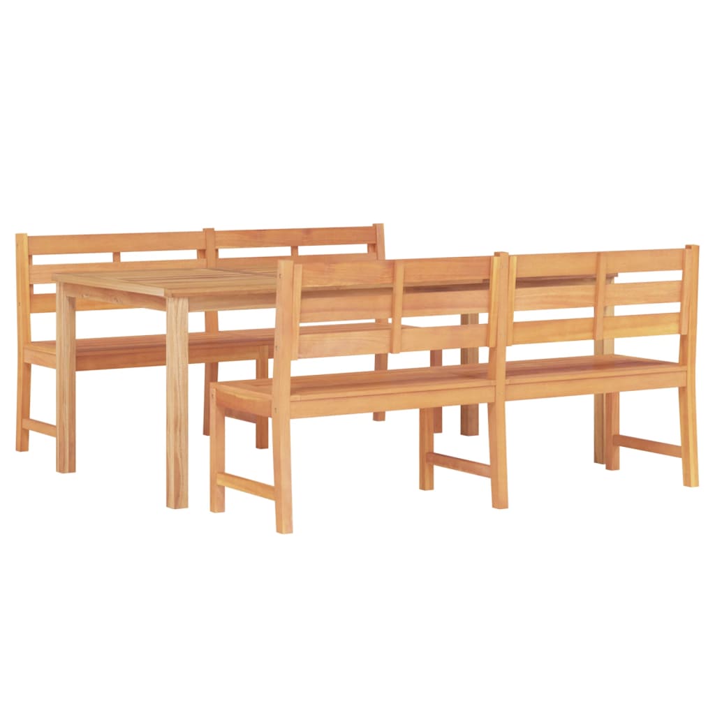 3-delige Tuinset massief teakhout is nu te koop bij PeponiXL, paradijselijk wonen!