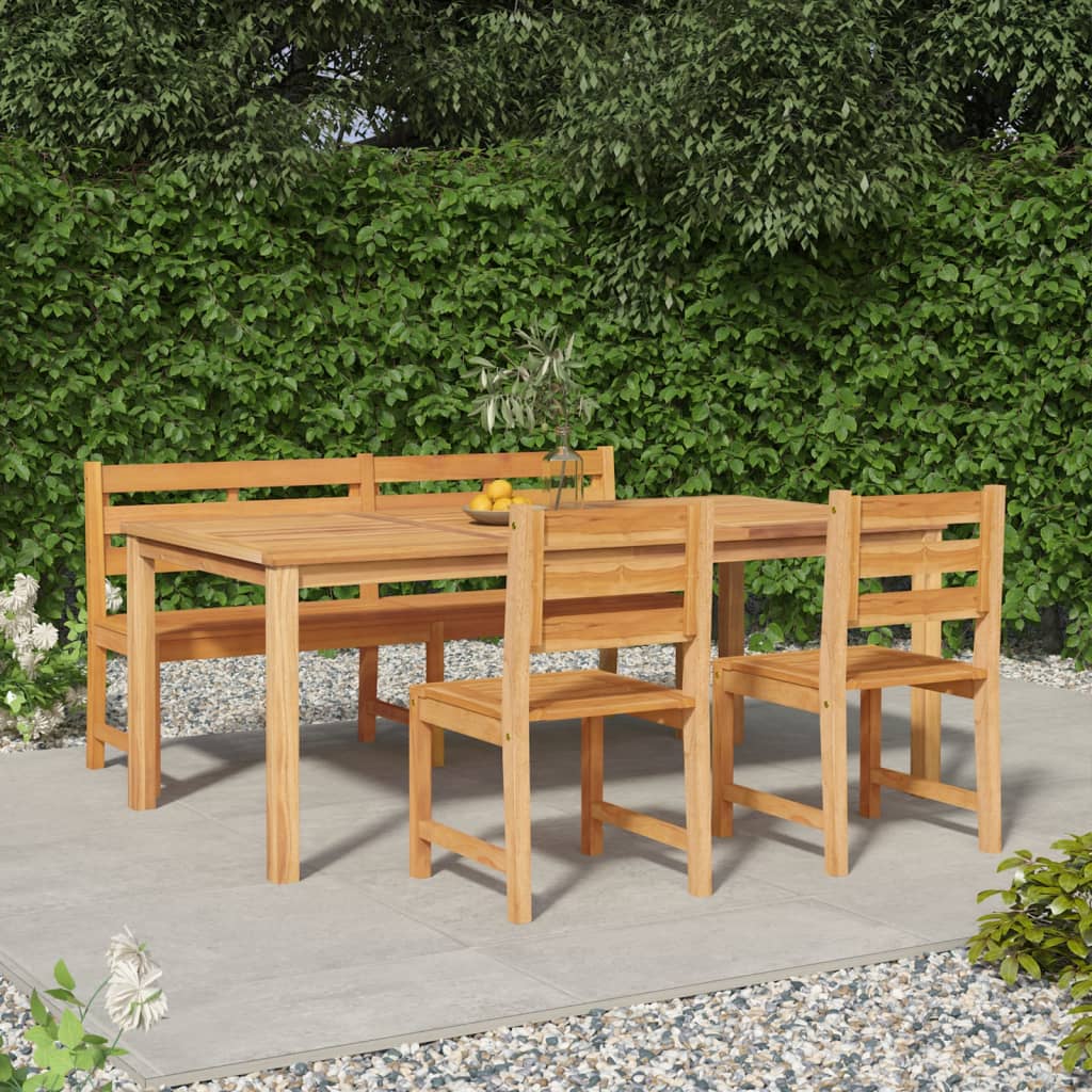 4-delige Tuinset massief teakhout is nu te koop bij PeponiXL, paradijselijk wonen!