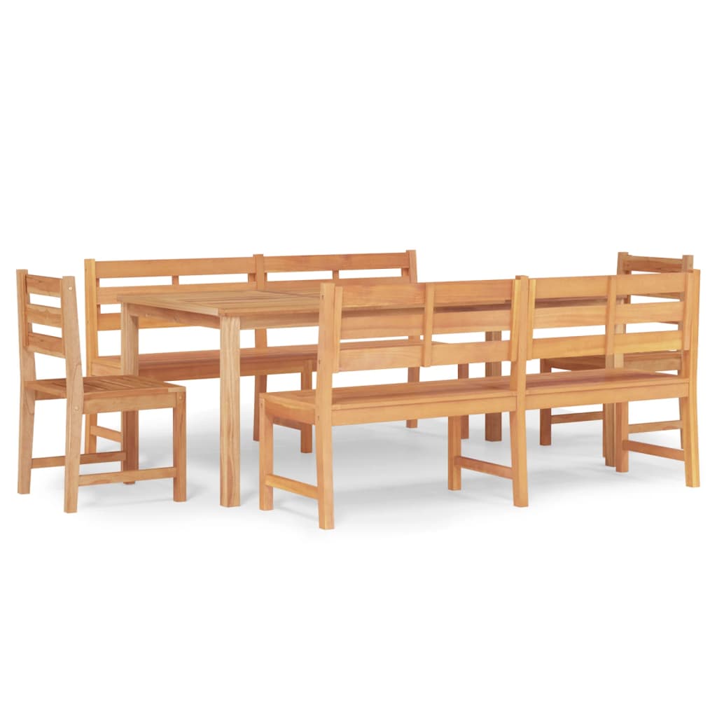 5-delige Tuinset massief teakhout is nu te koop bij PeponiXL, paradijselijk wonen!