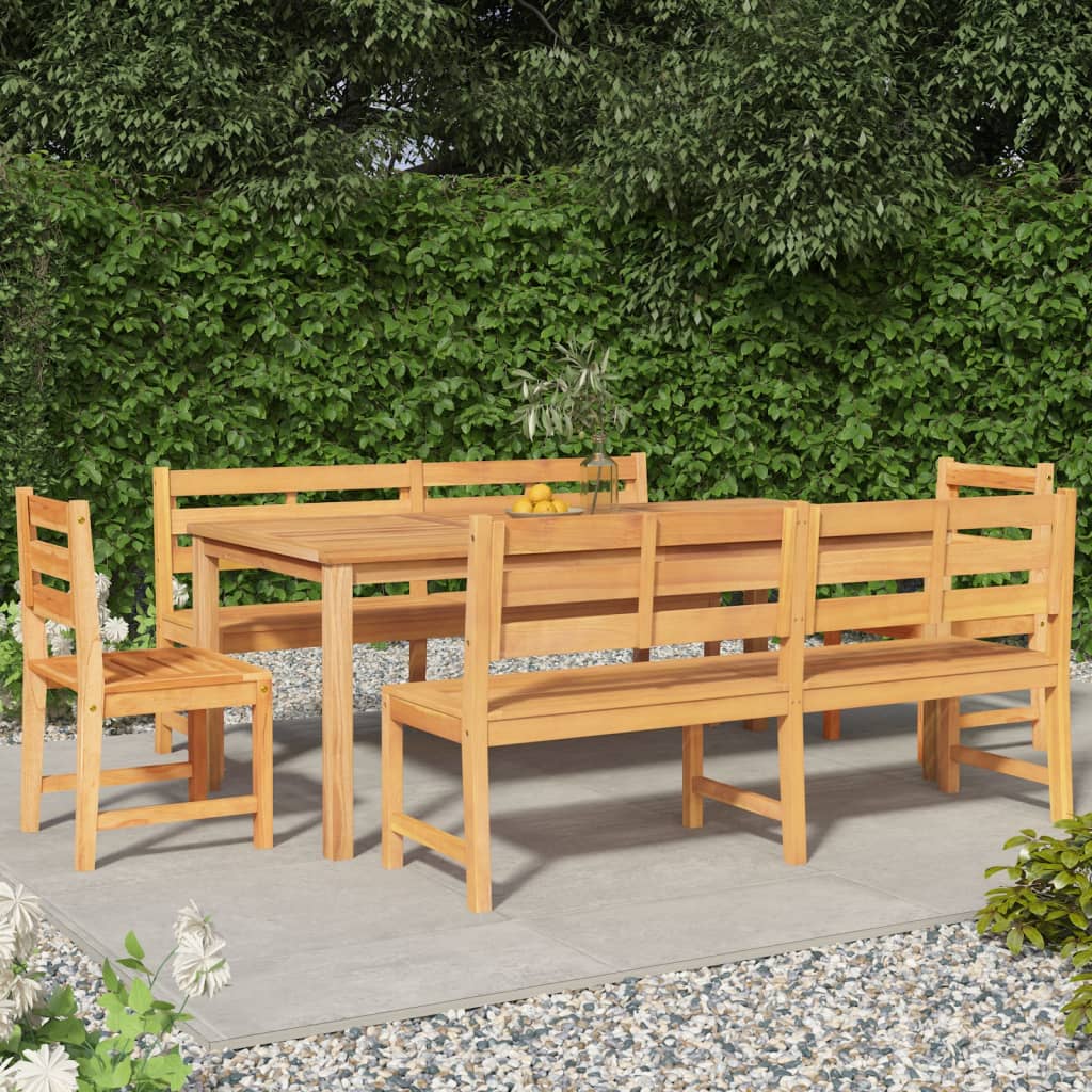 5-delige Tuinset massief teakhout is nu te koop bij PeponiXL, paradijselijk wonen!