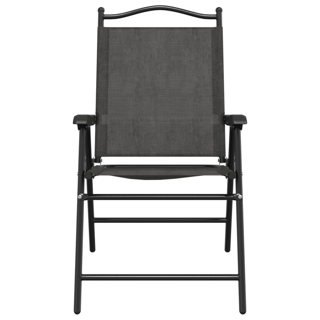 Tuinstoelen 4 st inklapbaar staal en textileen gemêleerd grijs is nu te koop bij PeponiXL, paradijselijk wonen!