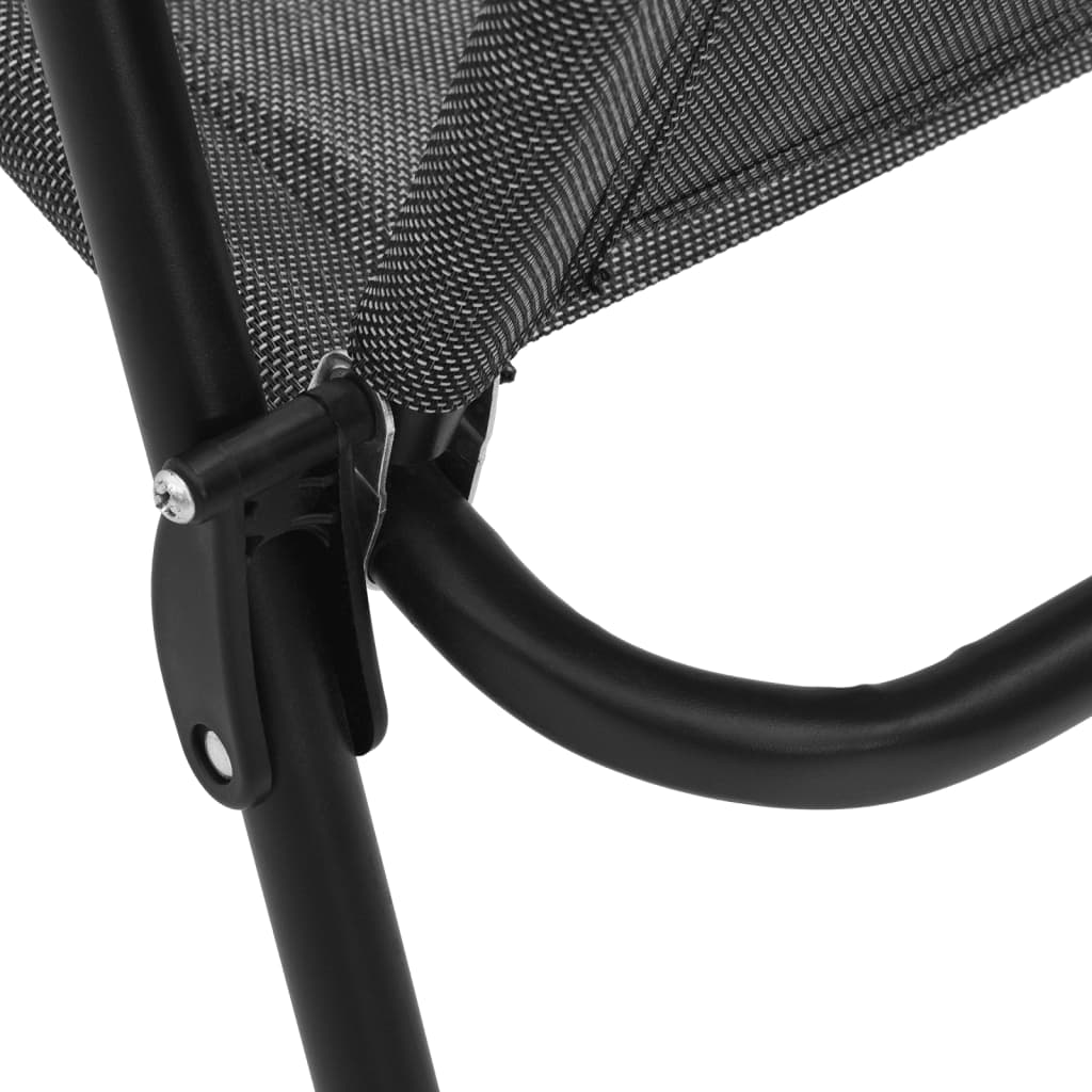 Tuinstoelen 8 st inklapbaar staal en textileen gemêleerd grijs is nu te koop bij PeponiXL, paradijselijk wonen!