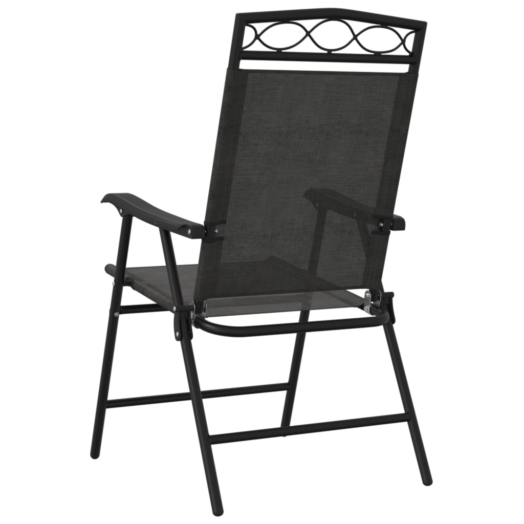 Tuinstoelen 8 st inklapbaar staal en textileen gemêleerd grijs is nu te koop bij PeponiXL, paradijselijk wonen!