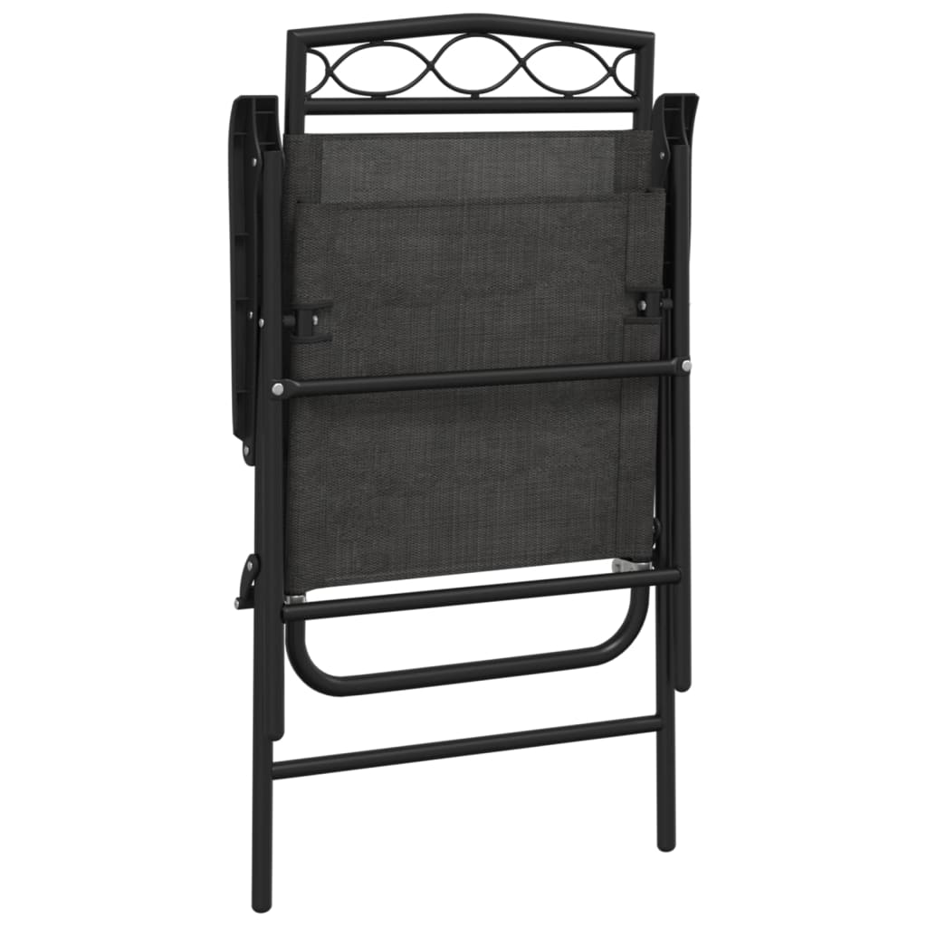 Tuinstoelen 8 st inklapbaar staal en textileen gemêleerd grijs is nu te koop bij PeponiXL, paradijselijk wonen!