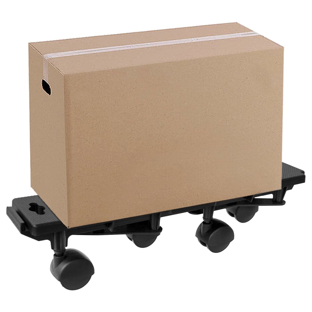 Verhuishondjes met 4 wielen 4 st 170 kg polypropeen zwart is nu te koop bij PeponiXL, paradijselijk wonen!