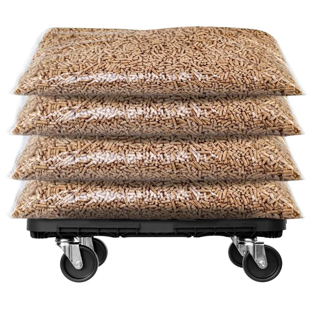 Transporttrolleys 2 st 300 kg polypropeen zwart is nu te koop bij PeponiXL, paradijselijk wonen!